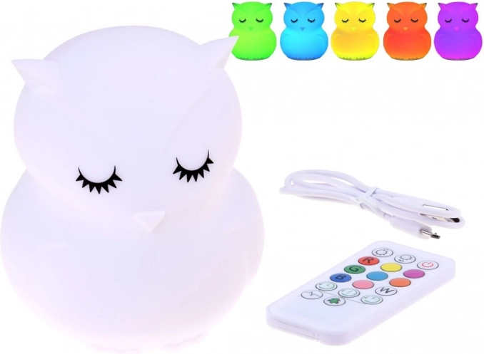 Silikon-Nachtlicht Eule mit RGB-Fernbedienung