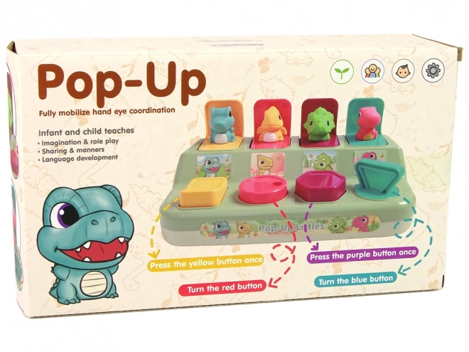 Pop-up-Spielzeug für Kleinkinder – Tiere und Dinosaurier
