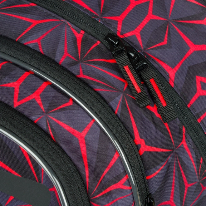 BAAGL Schoolrugzak Core Red Polygon