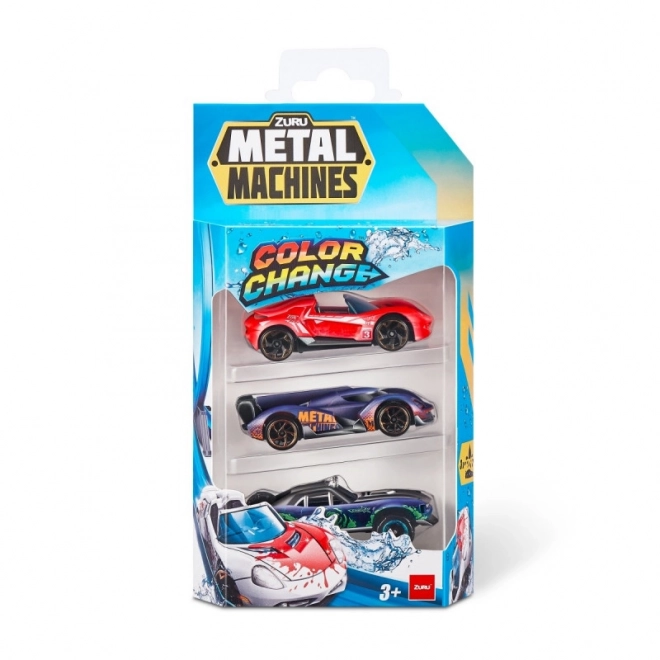 ZURU Metal Machines - Verpakking van 3 kleurveranderende autootjes