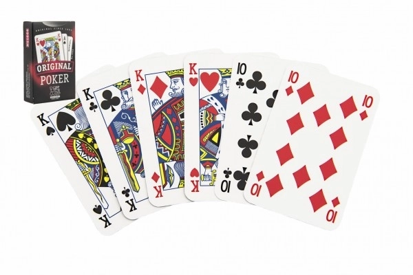 Poker gezelschapsspel kaarten in kartonnen doosje 6x9cm