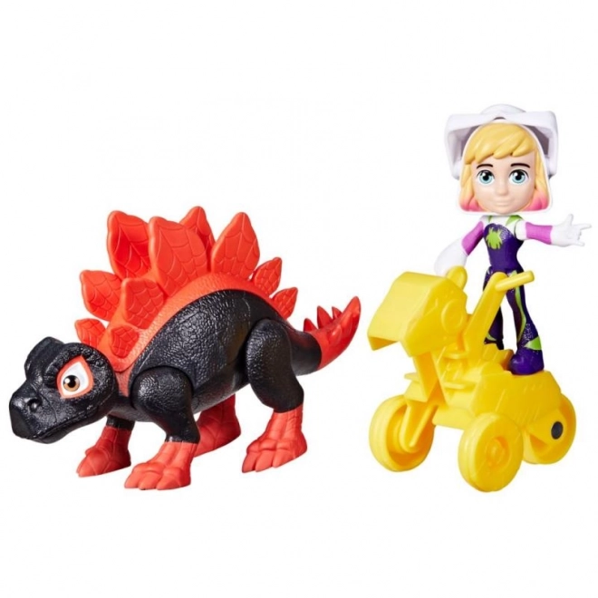 Spider-man spidey en zijn fantastische vrienden figuur met dinosaurus en accessoires