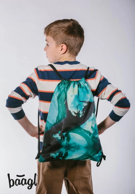 Schoolset Draak Baagl: Boekentas, Etui, Zak, Mappen en Broodtrommel