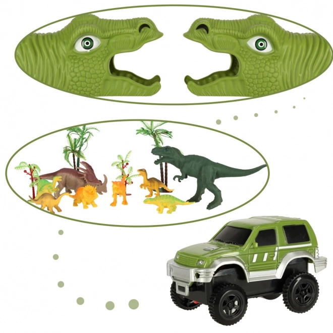Dinosaurus racebaan met auto's 240 onderdelen