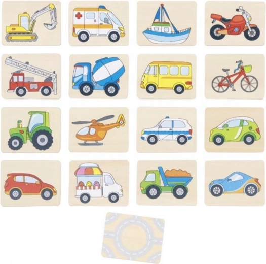Goki wooden memory game – vehicles