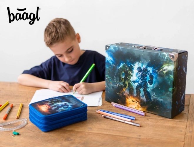 Foldable School Suitcase Robots
