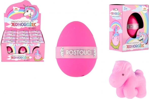 Licorne qui éclot et grandit à partir d’un œuf 6 cm