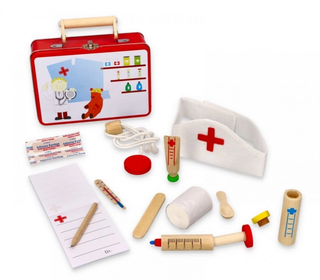Speelgoed voor kinderen in een dokterskoffertje