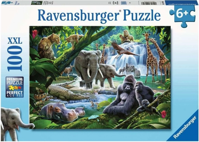 Puzzle Tiere aus dem Dschungel XXL 100 Teile