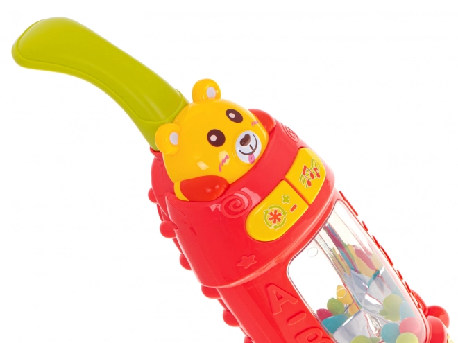 Interactieve kinderstofzuiger met geluid Raspberry