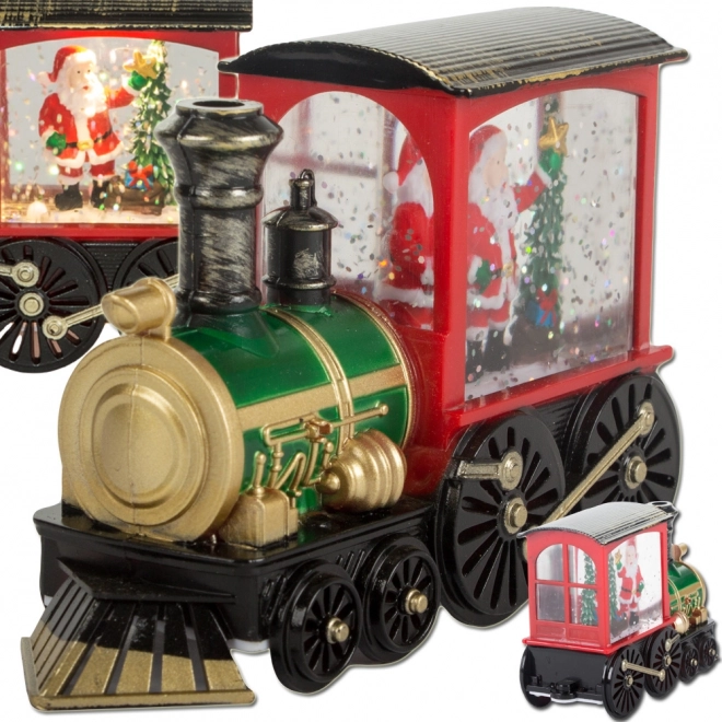 Weihnachtslaterne Lokomotive mit LED-Beleuchtung