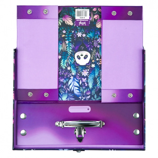 BAAGL Opvouwbare Schoolkoffer Jungle Panda met metalen details