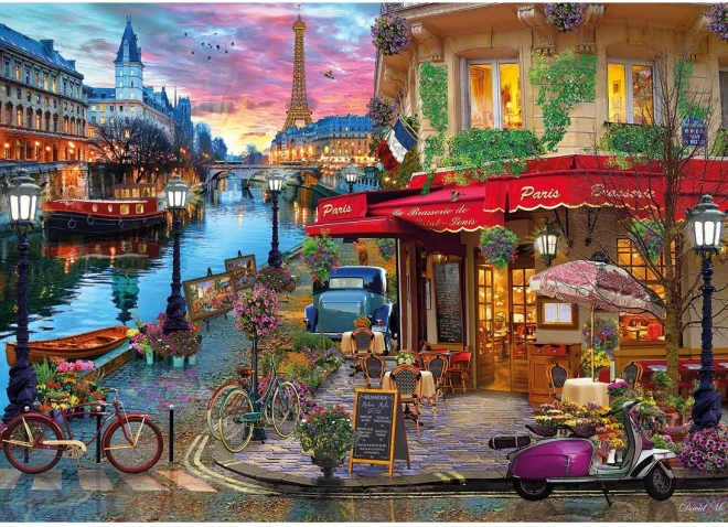 Puzzel Zonsondergang boven de Seine XL 500 stukjes