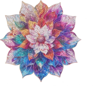 Houten puzzel Bloemenmandala