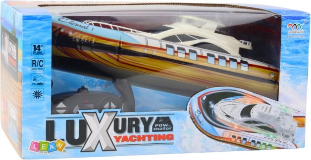 Luxury Inflatable Remote-Controlled Yacht with LED Lighting