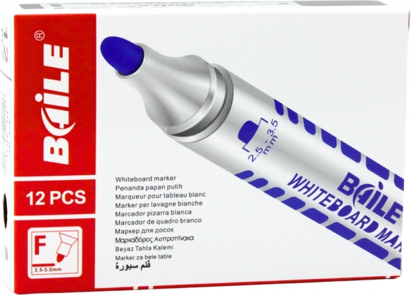 Rode whiteboardmarkers, 12 stuks