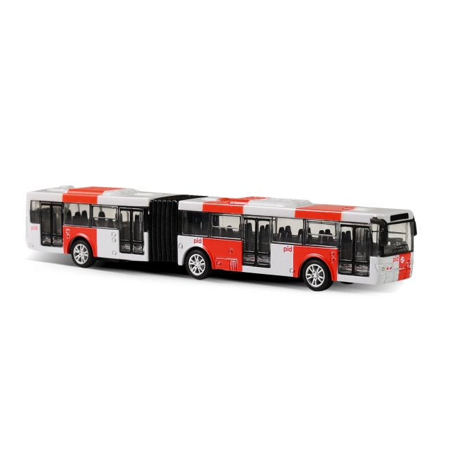 Rode metalen gelede bus PID Praag