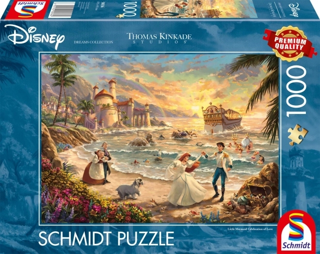 Puzzel Disney: De Kleine Zeemeermin - Viering van de liefde 1000 stukjes