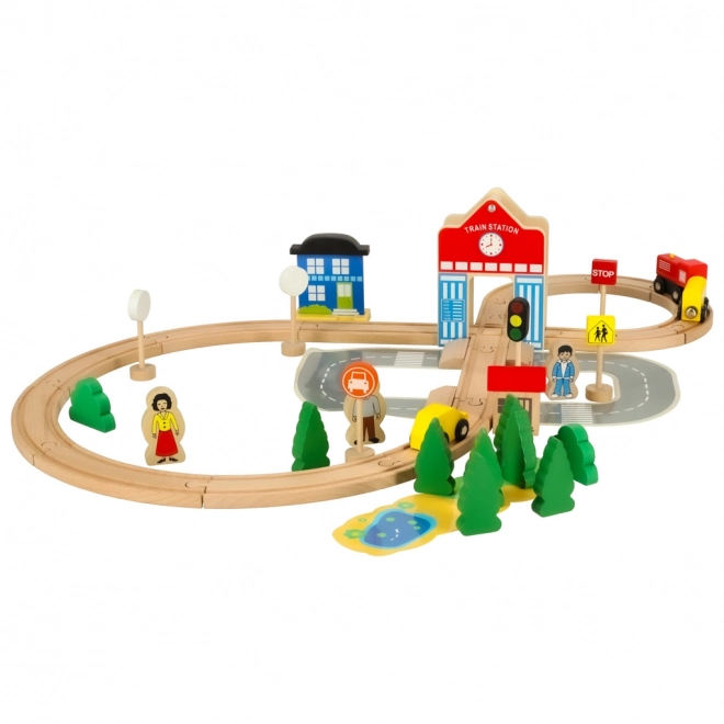 Houten Treinset 50 Stuks