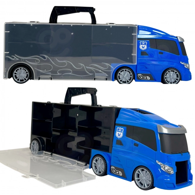 Lastwagen mit Transporter 3in1 Blaue Polizei