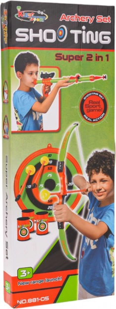 Set pour enfants 2-en-1 arc et pistolet avec accessoires