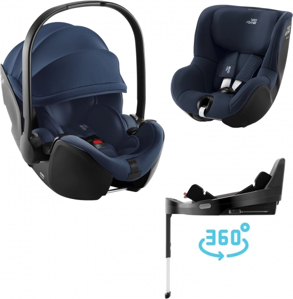 Siège auto set Britax Römer : Baby-Safe Pro + Vario Base 5Z + Dualfix 5Z, Night Blue
