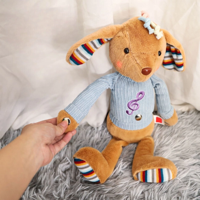 Interactieve pluche hond met melodie en licht