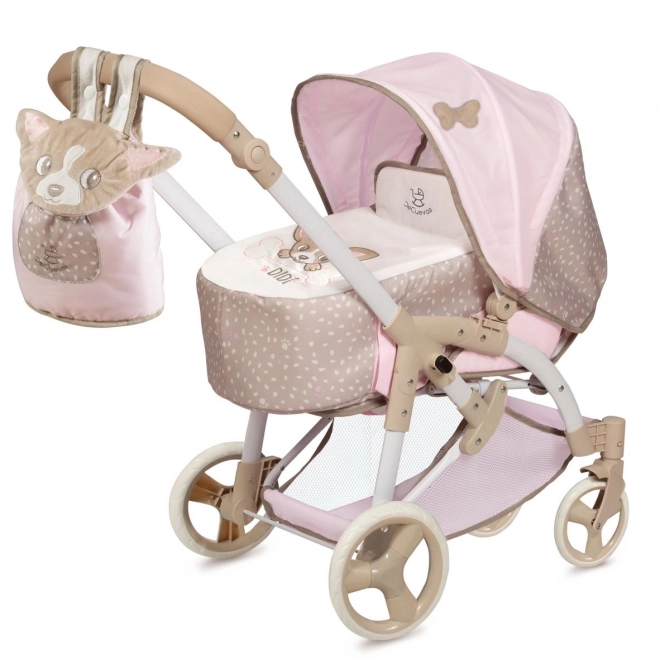 DeCuevas 81643 Opvouwbare poppenwagen 3 in 1 met draagtas DIDI 2021 - 75 cm