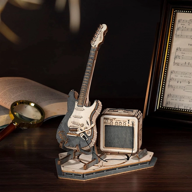 Wooden 3D Puzzle Electric Guitar