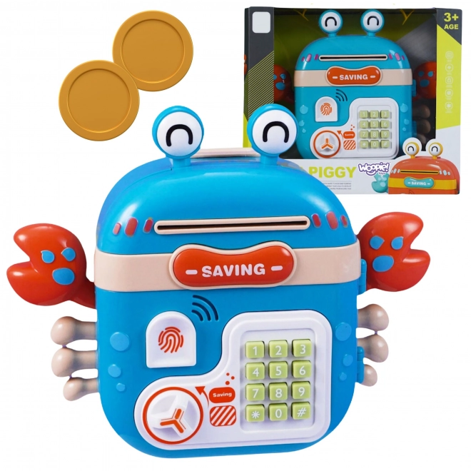 Woopie Electronic Safe ATM with Access Pin - Blue Crab Backpack