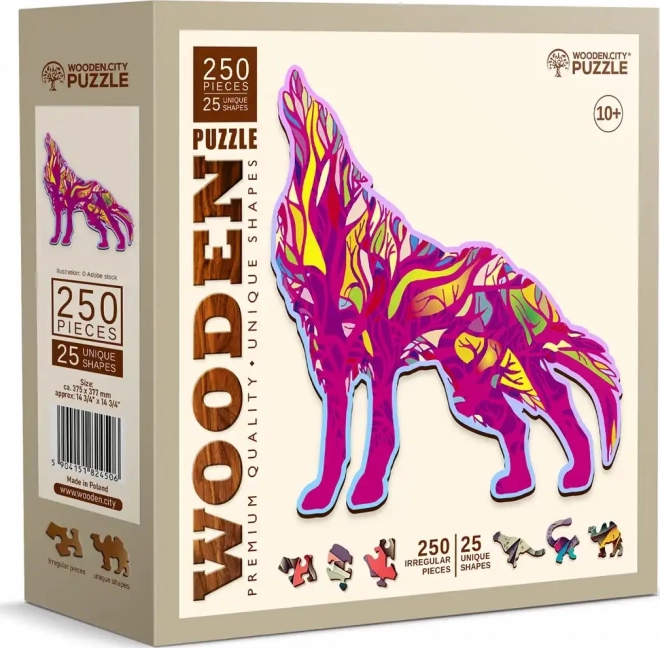 Houten puzzel Uithuilende Wolf 250 stukjes
