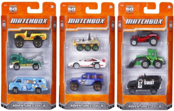 Matchbox Set of 3 Toy Cars