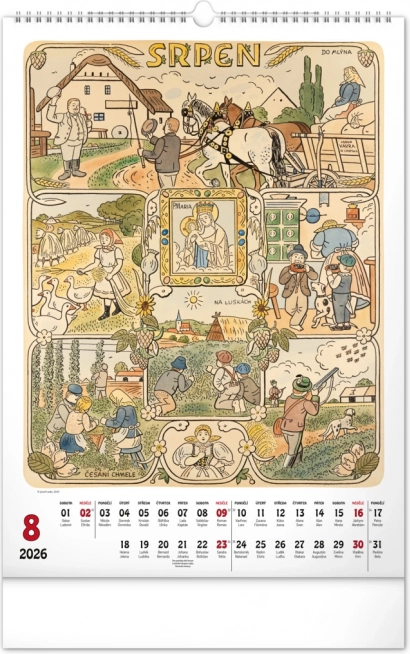 Wall Calendar Josef Lada 2026