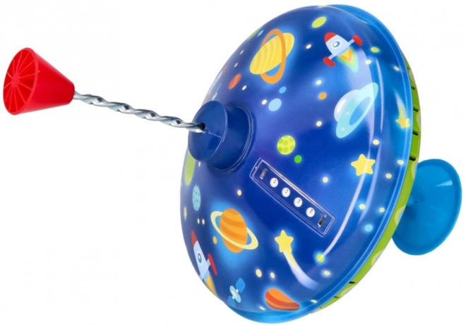 Spelende ruimteeend met licht