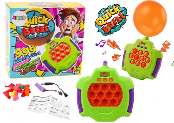 Elektronische vaardigheidsconsole met knallende ballonnen