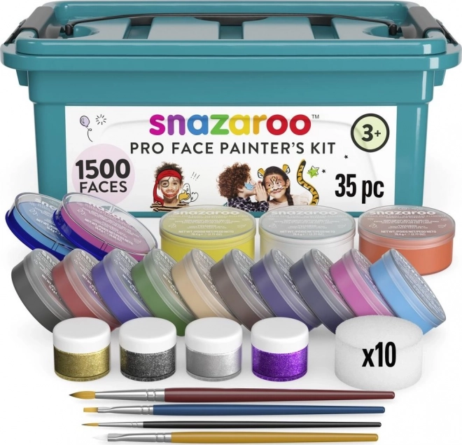 snazaroo profi box voor gezichtsschilderen – set van 35 onderdelen