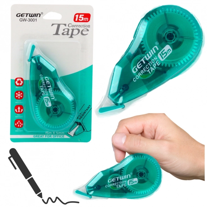 Correctiemuis op band 15m x 5mm groen