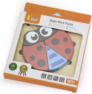 Houten mini-puzzel lieveheersbeestje VIGA