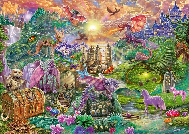 Puzzle Verzaubertes Drachenkönigreich 1000 Teile SCHMIDT