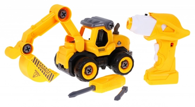 De monteerbare graafmachine met aandrijving voor kinderen van 3+ Elektrische schroevendraaier + aandrijfmodule + geluiden