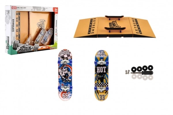 Vingertje schroefbare skateboards met ramp