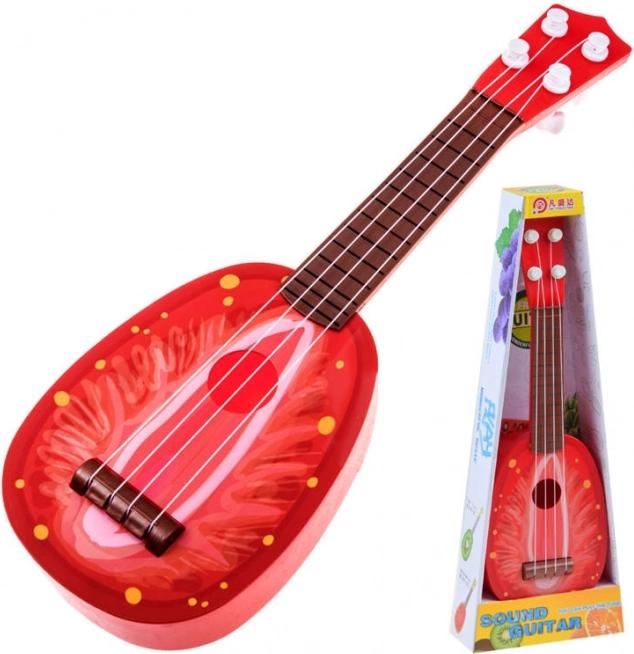 Ukulélé guitare fruitée pour enfants – Fraises