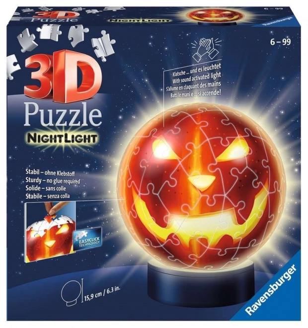 Ravensburger 3D oplichtend pompoenhoofd 74 stukjes