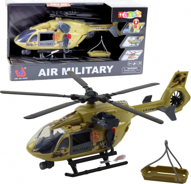 Hélicoptère de sauvetage militaire 1:14 avec lumières et sons
