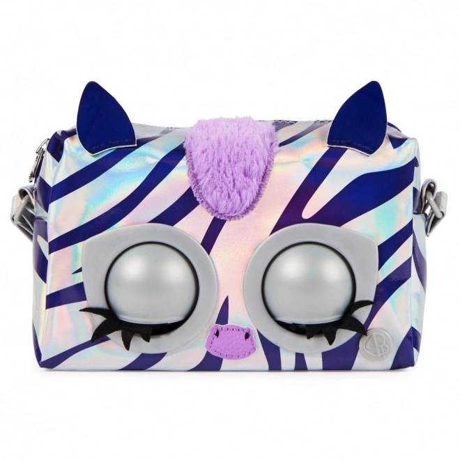 Metallische interaktive Handtasche Purse Pets Zebra