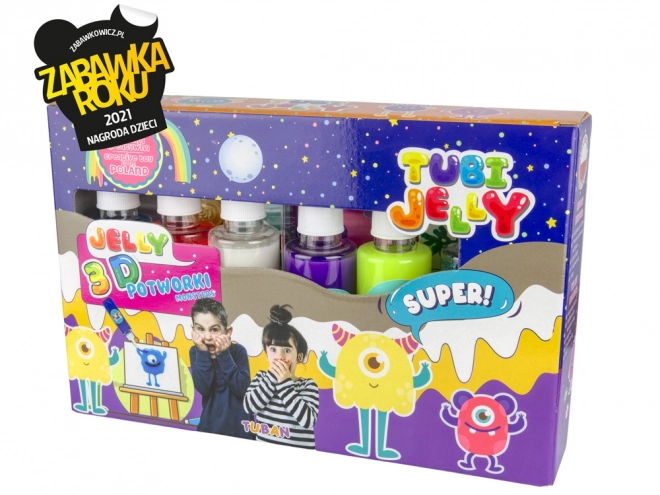 Tubi Jelly set van 6 kleuren - Monsters