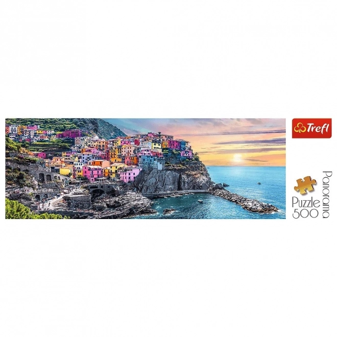Panoramische puzzel 500 stukjes Vernazza bij zonsondergang, Italië