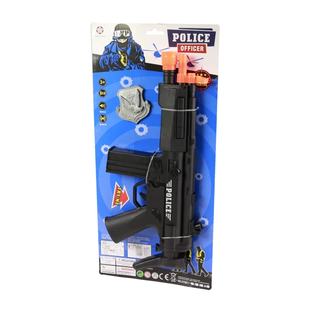 Politie plastic machinegeweer met geluid
