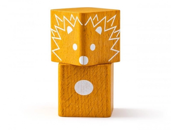Woody gekleurde blokken met dierenprints