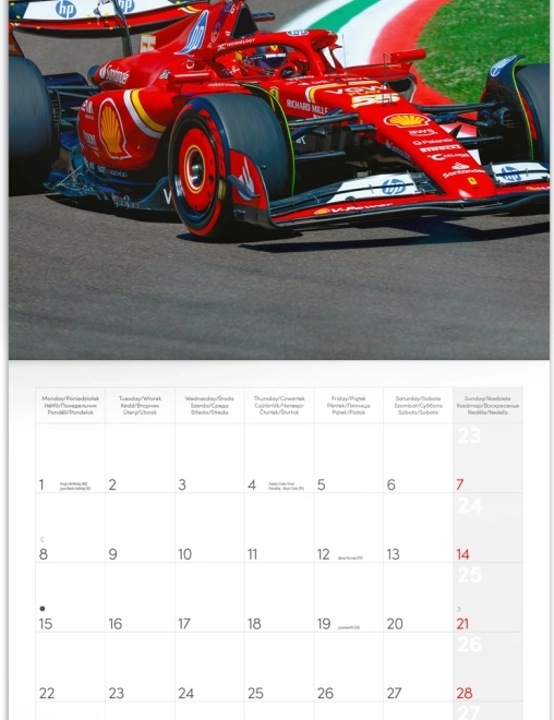 Calendrier de notes Formule 1 – Jiří Křenek 2026